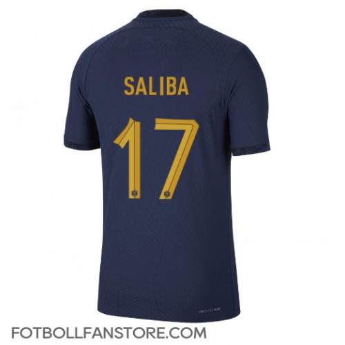 Frankrike William Saliba #17 Hemma matchtröja VM 2022 Kortärmad Billigt